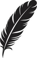 Feathered Flourish Skyward Emblem Winged Whispers Elegant Plume vector