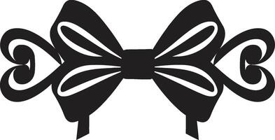 Symphony of Silk Ribboned Surprise Bow of Bliss Gift Ribboned Emblem vector