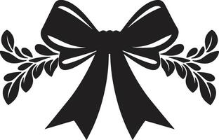 Silk Serenade Bowed Gift Celestial Cascade Ribboned Elegance vector