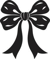 Bow of Euphoria Elegant Ribbon Symphony of Surprises Radiant Bow Emblem vector
