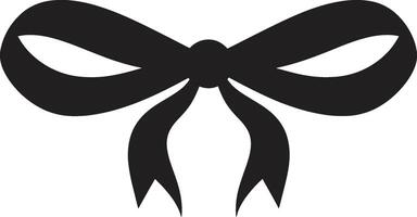 Whispers of Euphoria Tied Bow Emblem Velvet Vortex Elegant Ribbon Symphony vector