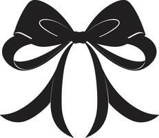 Velvet Symphony Bowed Elegance Radiant Ribbon Surprise Emblem vector