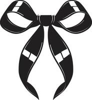 Celestial Serenade Gift Bow Ribbon Radiance Bowed Surprise Emblem vector