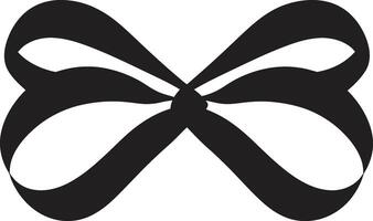 Tapestry of Joy Elegant Ribbon Symphony Tied Euphoria Gift Bow Symbol vector