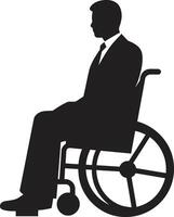 más allá barreras discapacitado persona en ruedas infinito acceso silla de ruedas vector