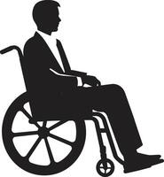 infinito libertad discapacitado persona emblema universal accesibilidad silla de ruedas para vector