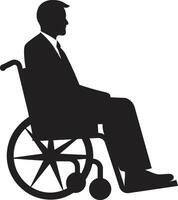 Liberation on Wheels for Wheelchair Limitless Movement Disabled Person on Wheelchair vector