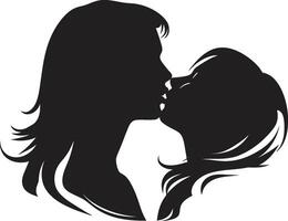 Sweet Surrender ic Kissing Duo Emblem Eternally Yours of Intimate Kiss vector