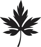 Renewed Growth Leaf Silhouette Foliage Flourish Natures Emblem vector