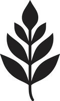 etéreo botánica hoja silueta armonía en naturaleza emblema con hoja silueta vector