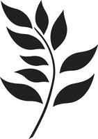 Flora Fusion Natures Emblem with Leaf Silhouette Tranquil Leaves Silhouetted Leaf vector