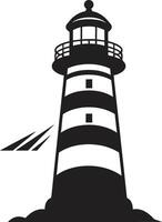 Guiding Star Emblem Nautical Lighthouse Coastal Beacon Majesty Lighthouse vector