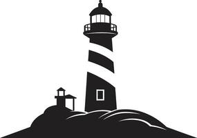 Coastal Illuminance for Lighthouse Nautical Beacon Elegance Lighthouse Emblem vector