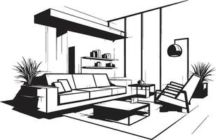 Noir Haven Stylish Black s Illuminate the Modern Charm within House Interiors Monochrome Serenity s Capture the Peaceful Essence of Modern House Interiors in Bold Black vector