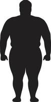 Obesity Overcome A Human Embracing Health in Black Fit and Fearless Empowering Anti Obesity ic in 90 Words vector