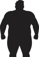 revitalizar y remodelar negro ic inspirador obesidad transformación luchando grasa humano en 90 palabras en contra obesidad luchas vector