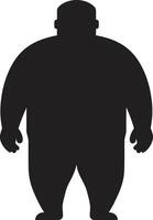 Weight Warrior Black ic Human Figure Leading the Anti Obesity Charge Svelte Symmetry Human for Black ic Obesity Awareness vector