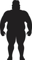 metamorfosis misión negro ic para humano obesidad transformación adelgazar soluciones humano emblema en negro para obesidad triunfo vector
