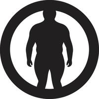 peso bienestar 90 palabra ic para obesidad conciencia esbelto soluciones emblema defendiendo negro ic humano figura vector