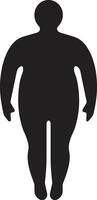 Fit Formations Black for Human Obesity Prevention in 90 Words Trim Triumphs for Obesity Wellness Advocacy vector