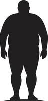 Obesity Odyssey Human for Wellness Revolution Weight Warrior 90 Word ic Emblem Against Obesity vector