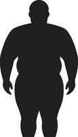 esbelto estrategias 90 palabra emblema para negro ic obesidad conciencia vitalidad viaje para humano obesidad prevención vector