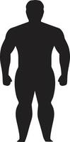 Shape Shifters for Human Obesity Advocacy Fit Foundations 90 Word Emblem in Black for Obesity Awareness vector