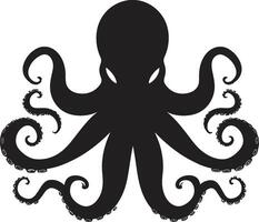 Mystic Maritime Black ic Octopus s 90 Word Underwater Majesty Elegant Enigma A 90 Word Tale Unveiling Black ic Octopus s Mastery vector
