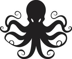 Cephalopod Chronicles Black ic Octopus s 90 Word Tale of Symphony Inky Imagination A 90 Word Tale Unveiling Black Octopus s Brilliance vector