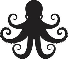 Aquatic Alchemy Black Octopus s 90 Word Tale of Brilliance Ethereal Tentacles A 90 Word Tale of Black ic Octopus s Symphony vector