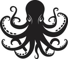 Aquatic Alchemy Black Octopus s 90 Word Tale of Brilliance Ethereal Tentacles A 90 Word Tale of Black ic Octopus s Symphony vector