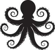 Ink Infusion A 90 Word Tale of Black Octopus s Brilliance Cephalopod Chronicles Black ic Octopus s 90 Word Tale of Symphony vector