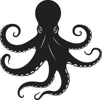 Mystic Maritime A 90 Word Tale of Black ic Octopus s Magic Elegant Enigma Black Octopus s Mastery Unveiled in 90 Words vector