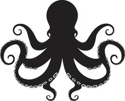 Inky Imagination A 90 Word Tale Unveiling Black Octopus s Brilliance Oceanic Overture Black Octopus s 90 Word Tale of Elegance vector