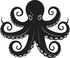 Maritime Majesty A 90 Word Epic of Black Octopus Mystic Inkwell Black ic Octopus Crafted in 90 Words vector