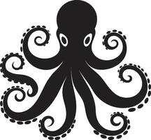 Aquatic Alchemy Black ic Octopus Tale in 90 Words Inky Imagination A 90 Word Tale of Black Octopus Brilliance vector