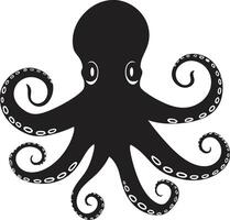 Oceanic Overture Black Octopus Symphony in 90 Words Tentacle Tango A 90 Word Dance of Black Octopus Magic vector