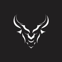 Japanese Demon Contemporary Oni Head in Noir Sleek Oni Noir Stylish Black Emblem for a Modern Look vector