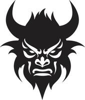 Noir Inspired Oni Graphic Sleek for a Modern Look Intricate Oni Head Dark with a Mysterious Touch vector