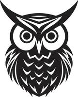 Contemporary Owl Symbol Minimalistic Black Emblem for a Striking Look Mystical Nocturne Elegant with Sleek Owl vector