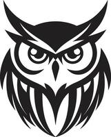 Eagle eyed Insight Noir Inspired for a Captivating Look Night Vision Elegant Black Owl for Modern Branding vector
