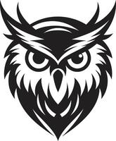 Noir Owl Silhouette Chic for a Captivating Brand Moonlit Owl Graphic Stylish Black Illustration with Elegant Owl vector
