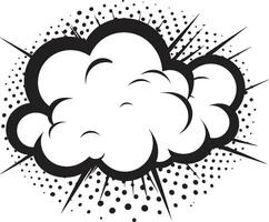 Monochromatic Marvel PopArt Cloud in 80 Words Speech Bubble Symphony 80 Words PopArt Black vector