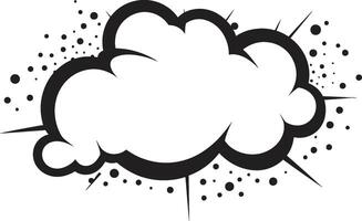 Dynamic Dialogues 80 Words in PopArt Cloud Bold Banter Monochrome Speech Bubble in 80 Words vector