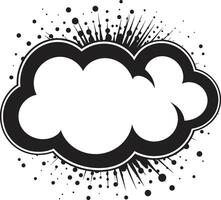 Whimsical Wordplay Pop Culture Cloud in 80 Words Retro Vibes 80 Word PopArt Speech Bubble Black vector