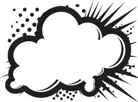 Dynamic Discourse 80 Words in a PopArt Speech Bubble Whirlwind of Words 80 Words Pop Culture Cloud Black vector
