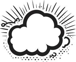 Dynamic Dialogues 80 Words in a PopArt Cloud Bold Banter Monochrome Speech Bubble with 80 Words vector