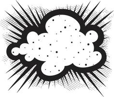 Dynamic Discourse 80 Words in a PopArt Speech Bubble Whirlwind of Words 80 Words Pop Culture Cloud Black vector