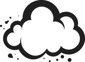 Whimsical Wordcraft PopArt Speech Cloud Dynamic Dialogue Bold Black Comic Bubble vector