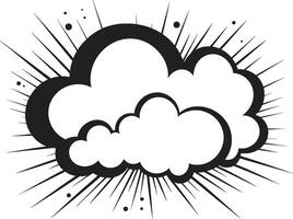 Expressive Exchange PopArt Comic Speech Cloud Captivating Chat Black Speech Bubble vector